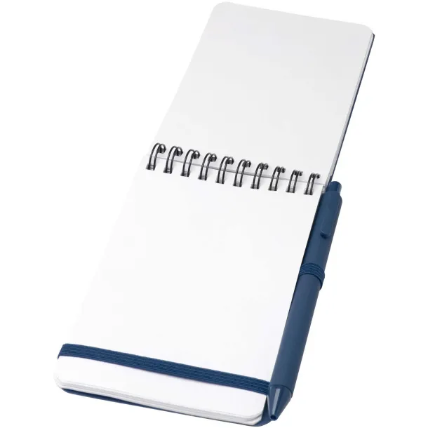 Thalaasa A6 hard cover ocean-bound notebook with ballpoint pen (black ink) Ocean blue