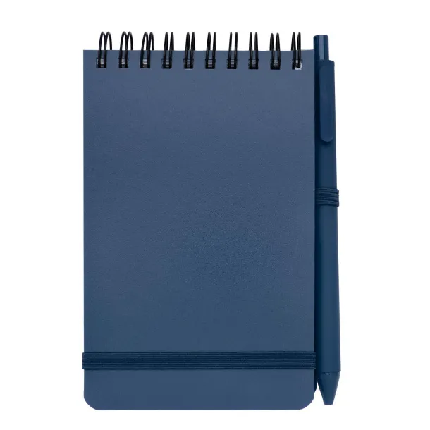 Thalaasa A6 hard cover ocean-bound notebook with ballpoint pen (black ink) Ocean blue