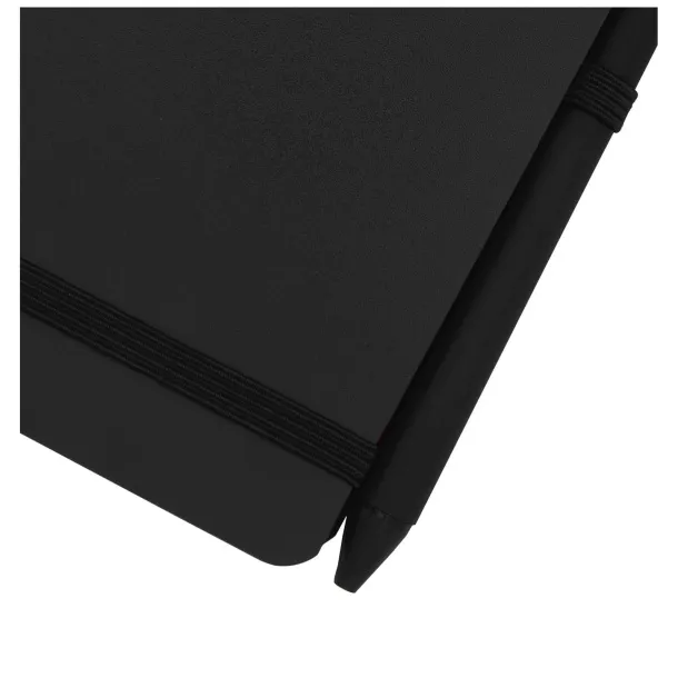 Thalaasa A6 hard cover ocean-bound notebook with ballpoint pen (black ink) Solid black