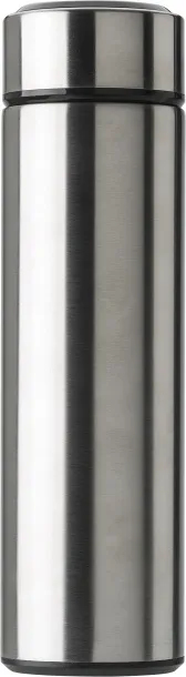  Stainless steel thermos bottle (450 ml) with LED display Fatima silver