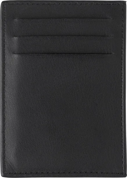LOGAN Leather credit card wallet Crna