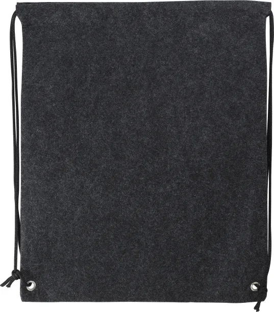 Maya rPET felt drawstring backpack  dark grey