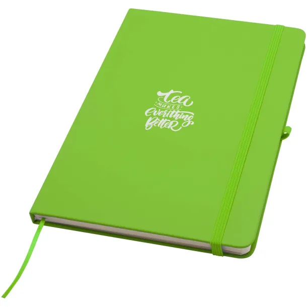 Spectrum Plus A5 hard cover notebook Lime green