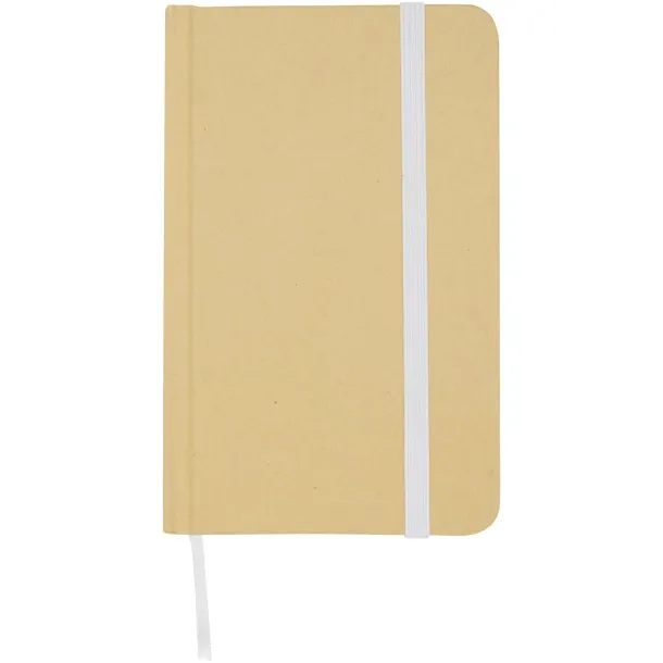 Reed A6 recycled hard cover notebook with plain pages - Unbranded White