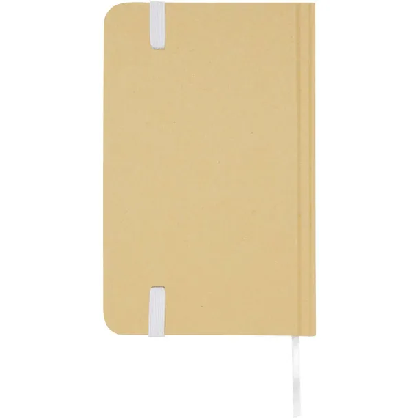 Reed A6 recycled hard cover notebook with plain pages - Unbranded White