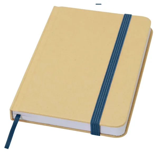 Reed A6 recycled hard cover notebook with plain pages Ocean blue