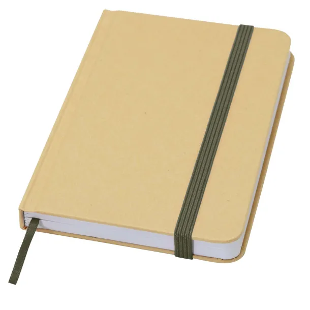 Reed A6 recycled hard cover notebook with plain pages Forest green