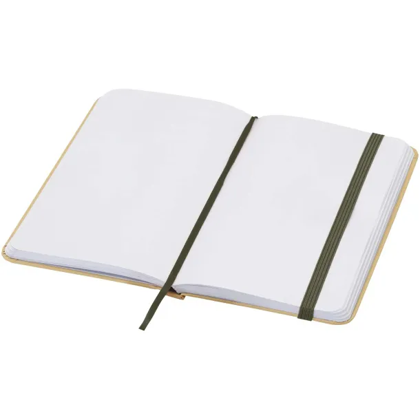 Reed A6 recycled hard cover notebook with plain pages Forest green