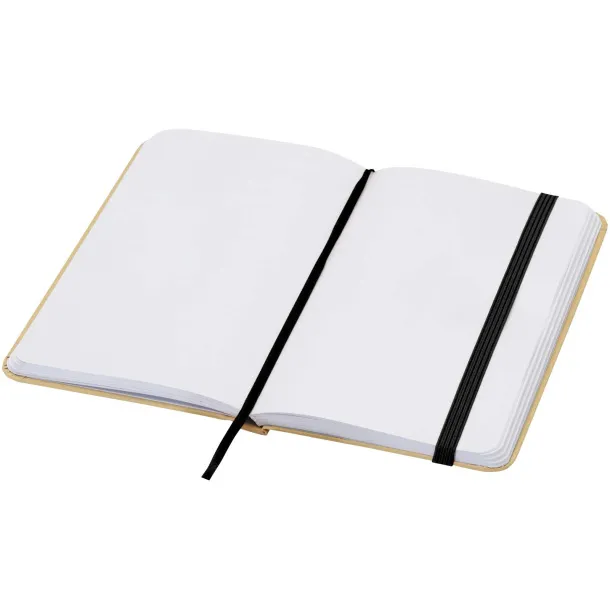 Reed A6 recycled hard cover notebook with plain pages Solid black