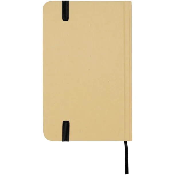 Reed A6 recycled hard cover notebook with plain pages Solid black