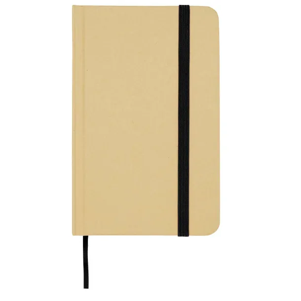 Reed A6 recycled hard cover notebook with plain pages Solid black