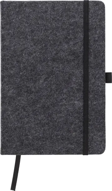 Harper rPET felt notebook  dark grey