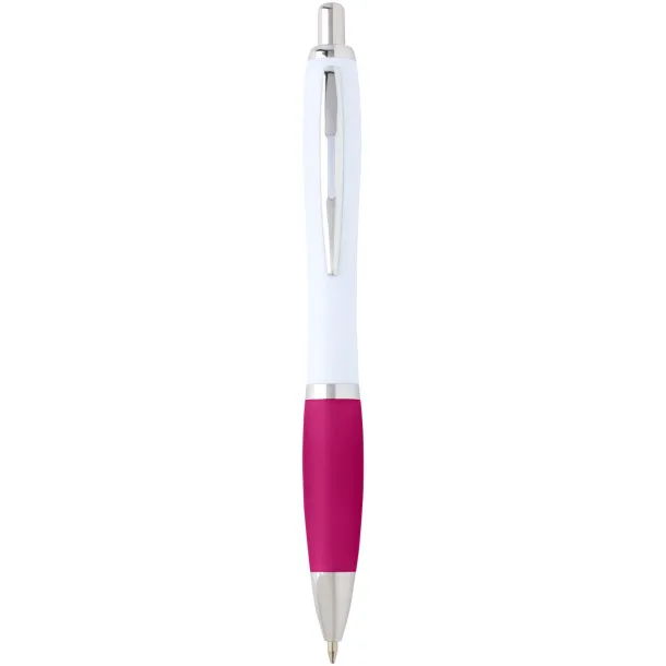 Nash recycled plastic ballpoint pen (black ink) Transparent pink