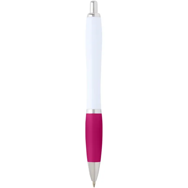 Nash recycled plastic ballpoint pen (black ink) Transparent pink