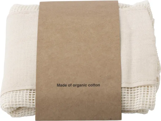 Adele Set of three reusasable cotton mesh produce bags