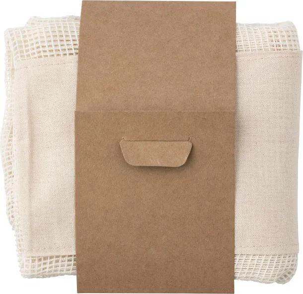 Adele Set of three reusasable cotton mesh produce bags