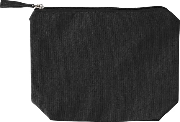 Cressida Recycled cotton cosmetic bag (180 gsm)  black