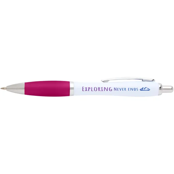 Nash recycled plastic ballpoint pen (blue ink) Transparent pink