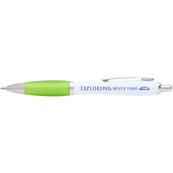 Nash recycled plastic ballpoint pen (blue ink) Lime green