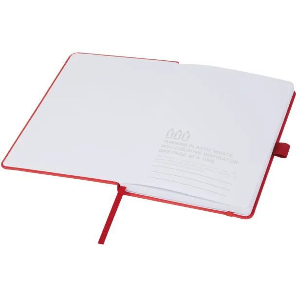 Thalaasa ocean-bound plastic hardcover notebook - Marksman Red