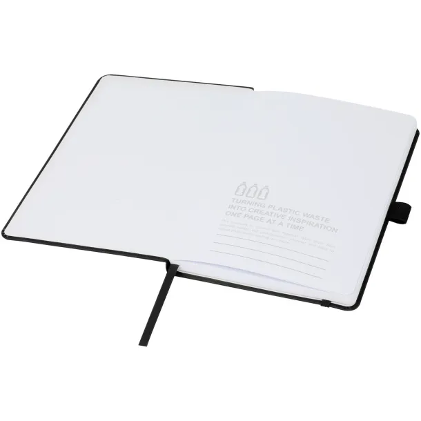 Thalaasa ocean-bound plastic hardcover notebook - Marksman Crna