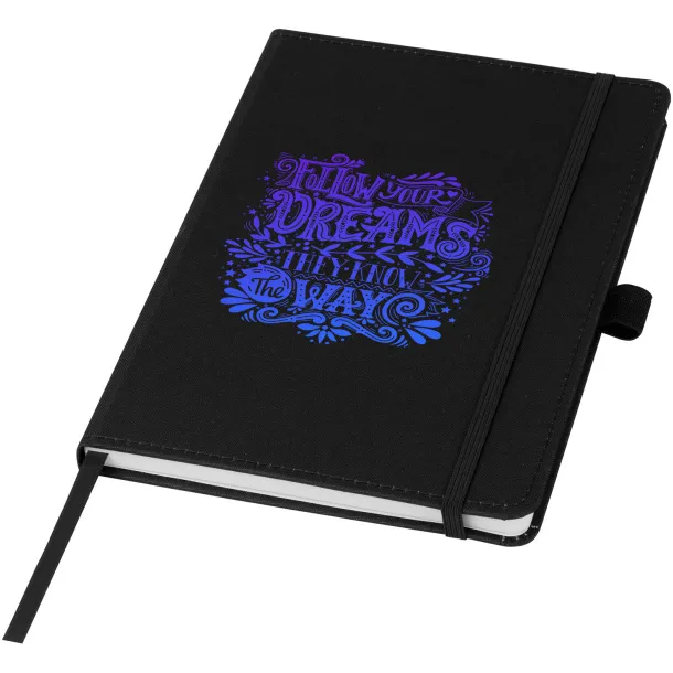 Thalaasa ocean-bound plastic hardcover notebook - Marksman Solid black