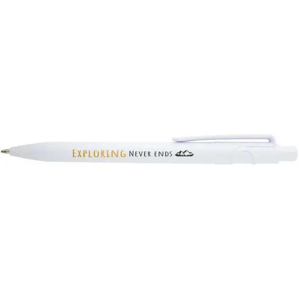 Unica recycled plastic ballpoint pen (black ink) - Unbranded White