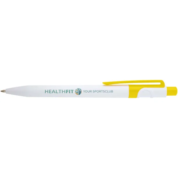 Unica recycled plastic ballpoint pen (black ink) - Unbranded Yellow