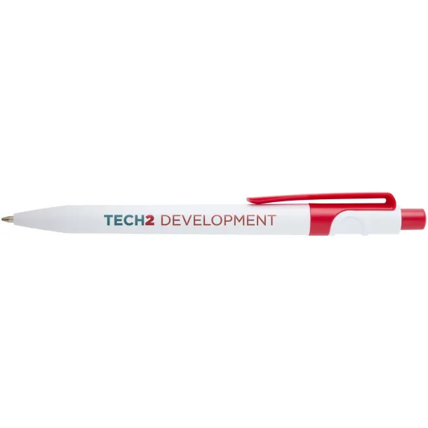 Unica recycled plastic ballpoint pen (black ink) Red