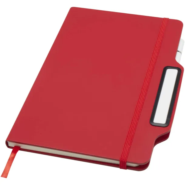 Nexus A5 hard cover notebook with pen and pencil combo (black ink) Red