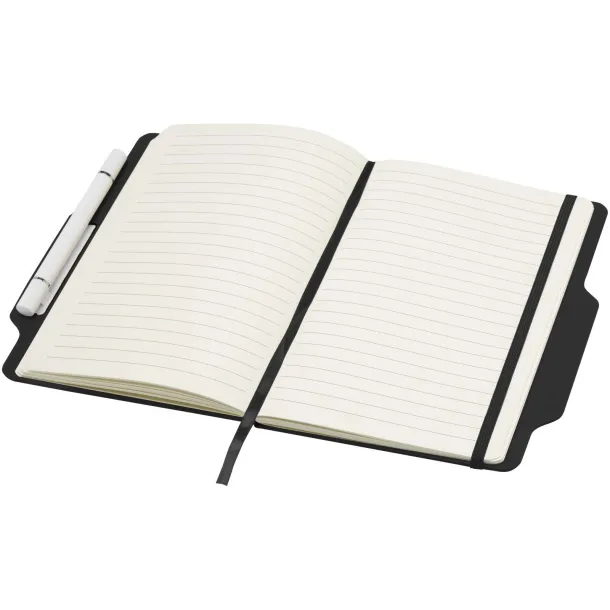 Nexus A5 hard cover notebook with pen and pencil combo (black ink) Crna