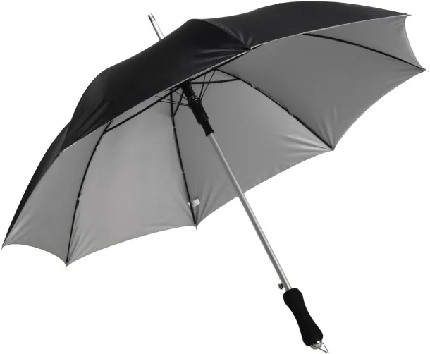  Polyester (210T) umbrella Melisande Crna Srebrna