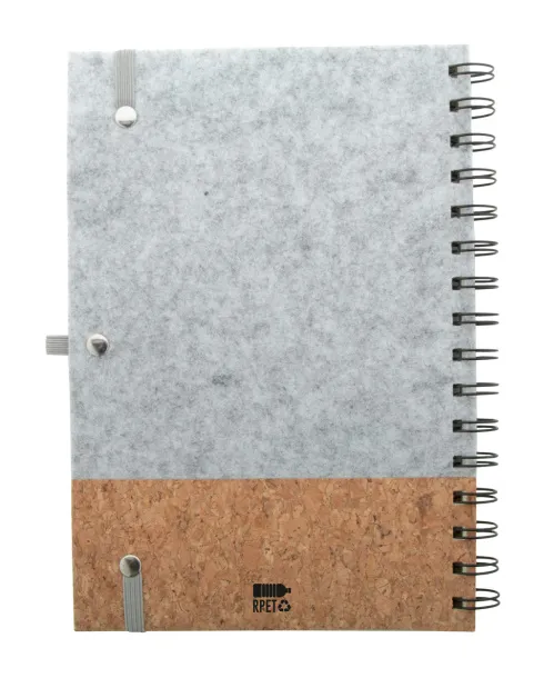 Corsens spiralni RPET notes, A5 Siva