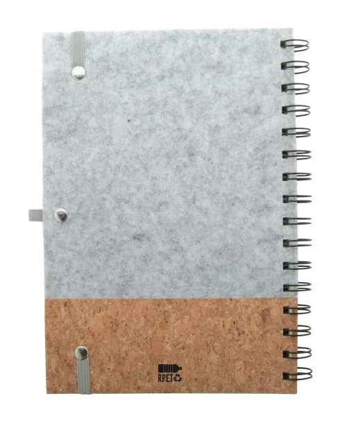 Corsens spiralni RPET notes, A5 Siva