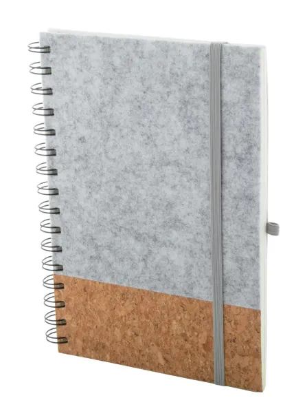Corsens spiralni RPET notes, A5 Siva