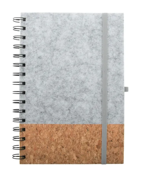 Corsens spiralni RPET notes, A5 Siva