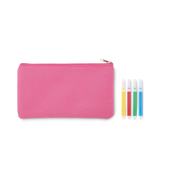 KIDDO Pencil case with markers baby pink