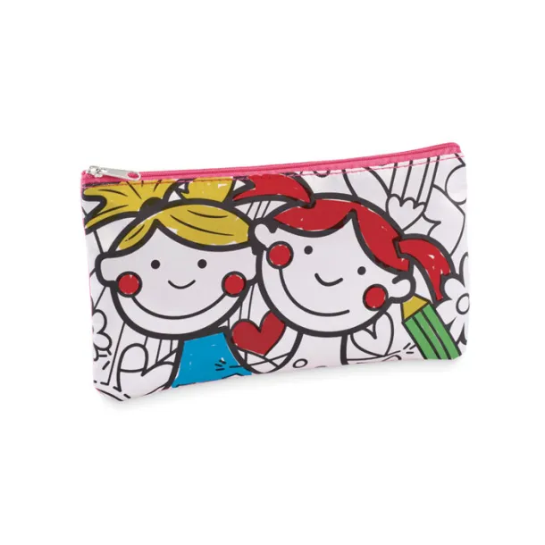 KIDDO Pencil case with markers baby pink