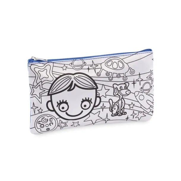 KIDDO Pencil case with markers Royal blue