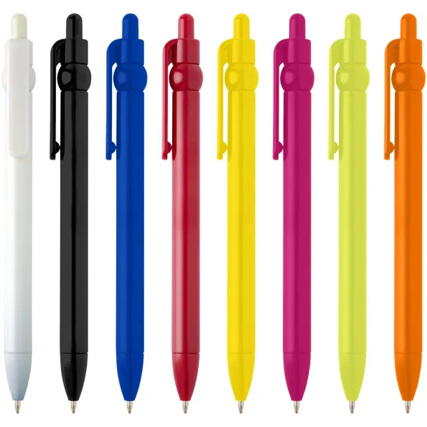 Fidget recycled plastic ballpoint pen (black ink) - Unbranded White