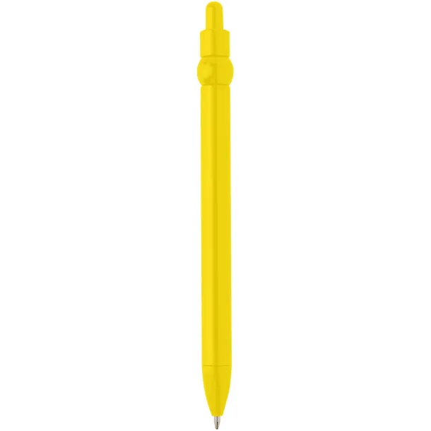 Fidget recycled plastic ballpoint pen (black ink) - Unbranded Yellow