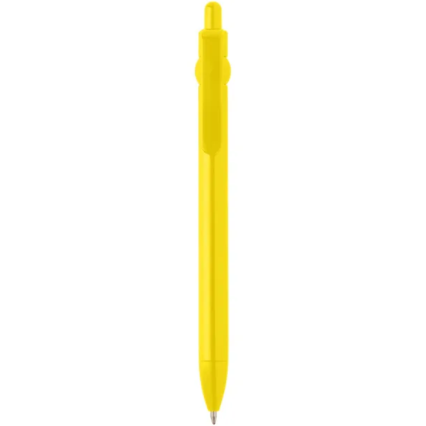 Fidget recycled plastic ballpoint pen (black ink) - Unbranded Yellow