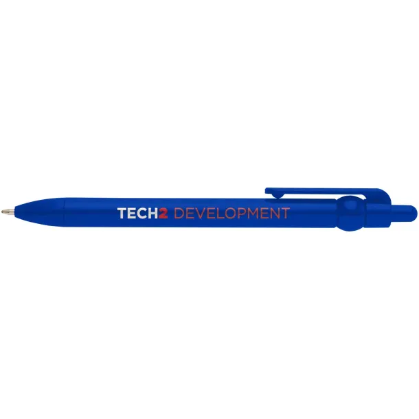 Fidget recycled plastic ballpoint pen (black ink) Royal blue