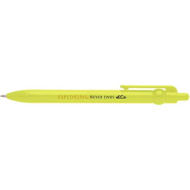 Fidget recycled plastic ballpoint pen (black ink) Lime green