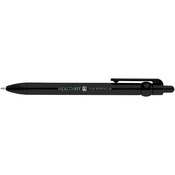 Fidget recycled plastic ballpoint pen (black ink) Solid black