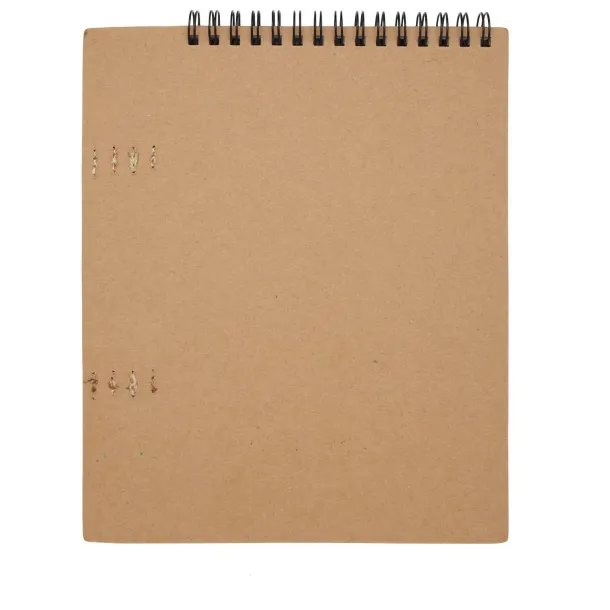 Doodle A5 spiral soft cover notebook and crayon set Natural