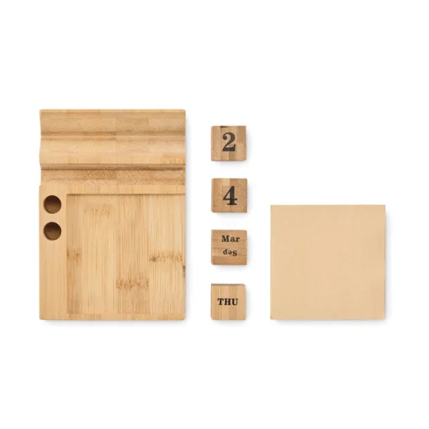 BOOTOP Bamboo desktop calendar Wood