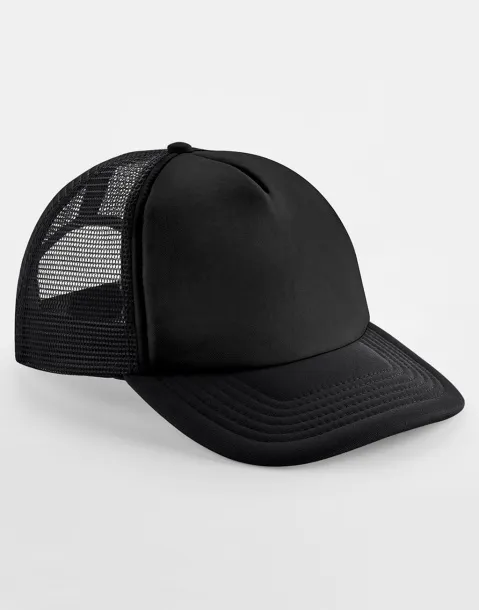  Dječja vintage snapback šilterica - 5 panela - Beechfield Crna Crna