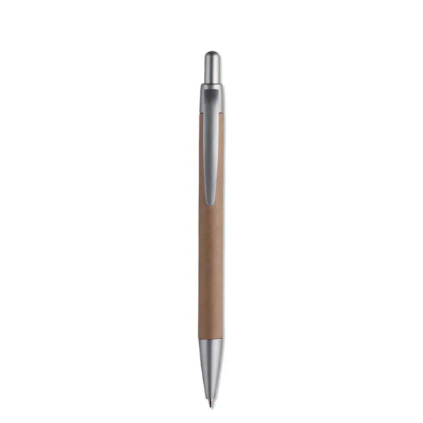 PUSHTON Carton barrel ball pen Matt Silver