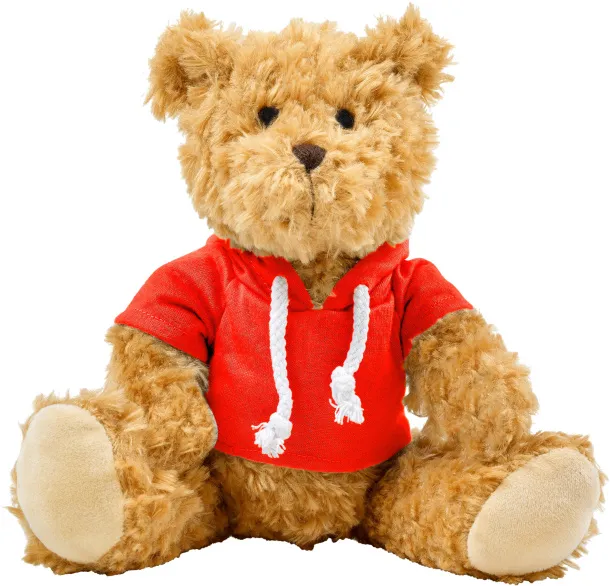  Plush teddy bear Monty red